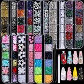 Fandamei nail charms kit with diverse shapes for standout nails