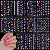 Fandamei nail stickers with flowers and butterflies for vibrant, easy at home nail art