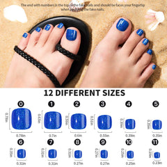 Fandamei short-square toenails with full coverage for natural look.