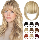 Fanguilar bangs clip frontal view blends naturally for daily wear.