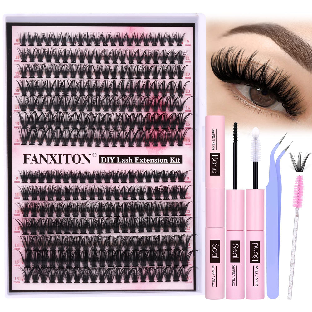FANXITON DIY eyelash extension kit assembled for quick at-home lash styling and practice
