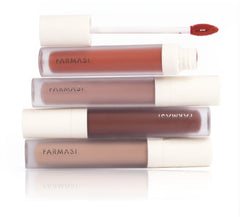 FARMASi Cool Beige swatch on arm highlights pure pigments for a rich matte look.