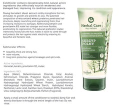 Farmona Herbal Care Horsetail Shampoo/Conditioner close-up emphasizes natural ingredients for hair vitality.