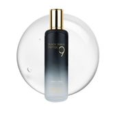Farmstay bottle front showcases the Black Snail and Peptide 9 Toner for deep hydration.