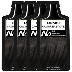 Farndu black hair dye bottle for easy at home coloring and convenience