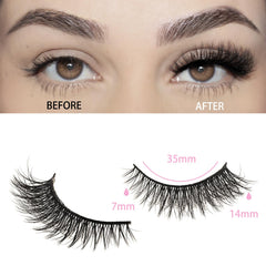 Farred cat eye lashes short natural 2: wispy fibers for subtle drama.