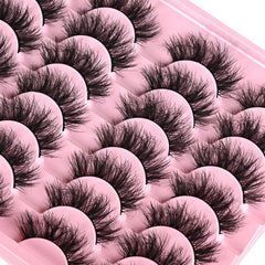 FARRED mink-equivalent lashes with slim cotton band for comfort.