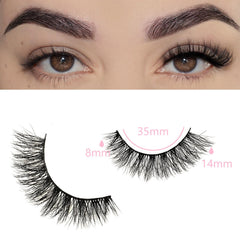 FARRED wispy false eyelashes deliver dramatic yet subtle depth for special occasions.