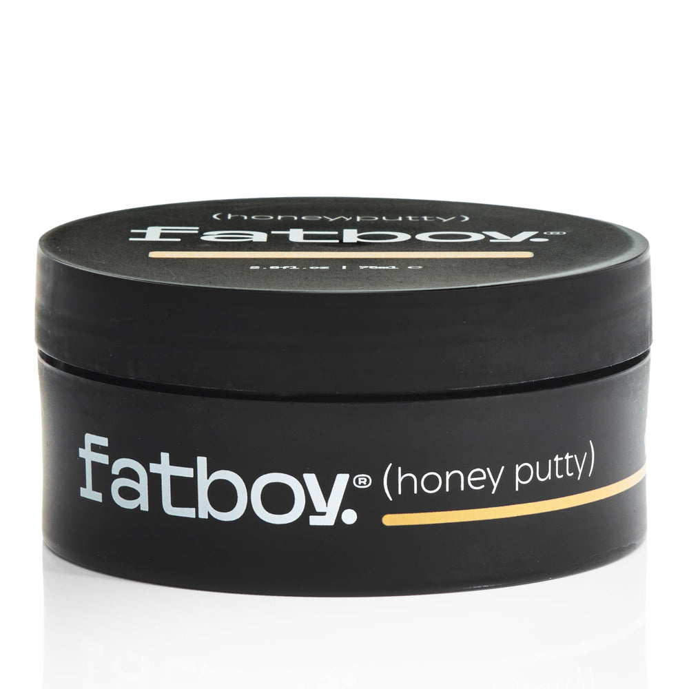 Fatboy Honey Putty bottle close-up shows lightweight hold for flexible styling.
