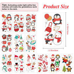 FATHER.SON Christmas tattoos stocking pattern glow for party use.
