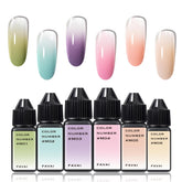 FAVAI Macaron Collection six colorful bottles for airbrush gradient nails