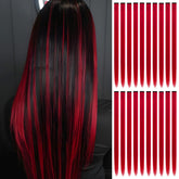 FAYDERS red clip-in extensions 22in for a bold, instant length boost.