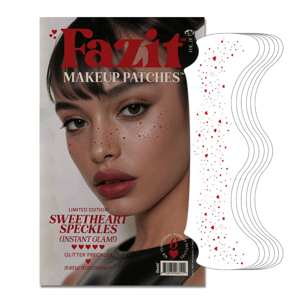 Fazit makeup patches Sweetheart speckles add subtle, skin-friendly sparkle for daily looks.
