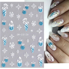 FBABFBUO Christmas bell nail sticker enhances holiday manicure