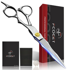 Fcoget Hair Scissors with ultra-sharp blades for precise salon cuts.