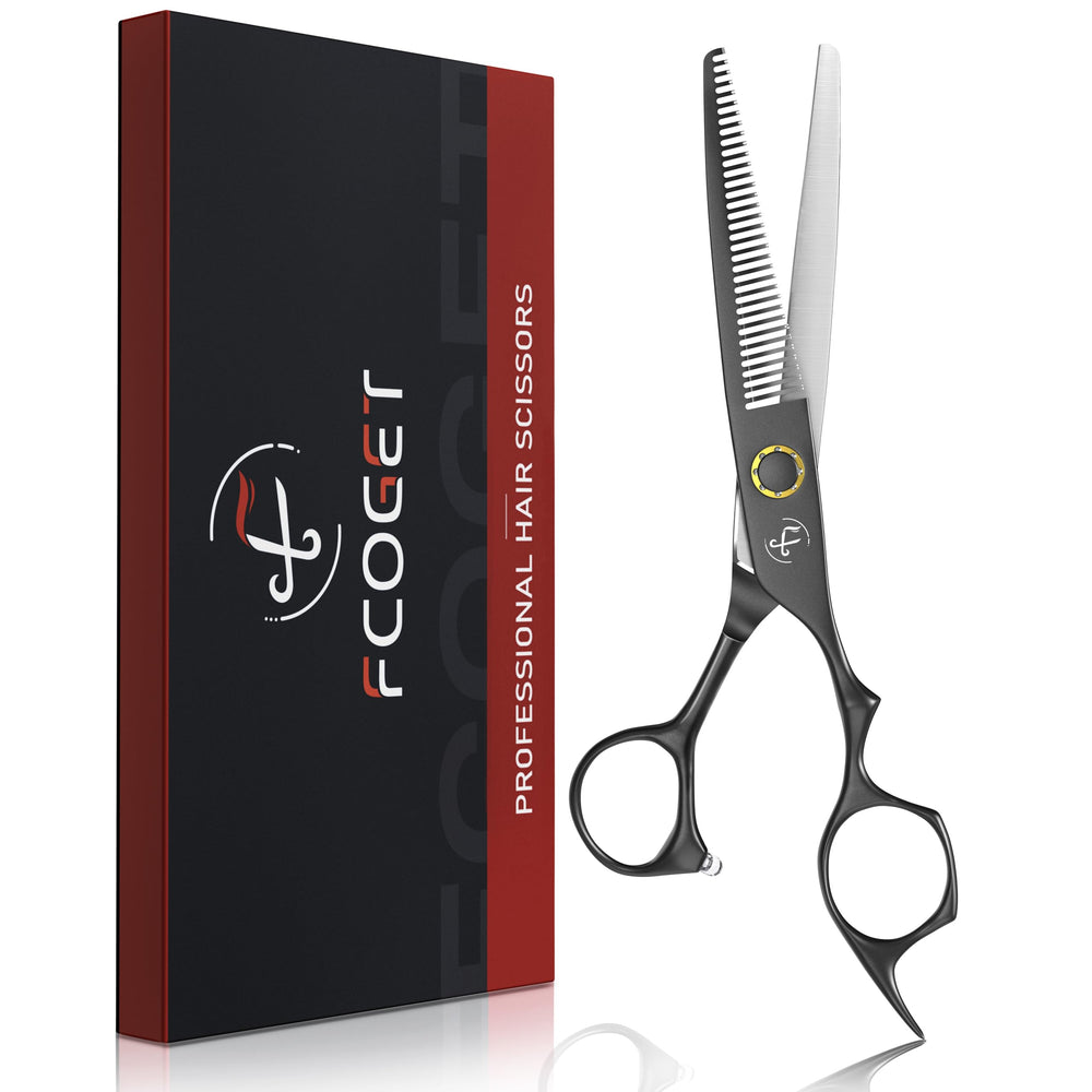 Fcoget professional thinning shears blades close-up for ultra-sharp cutting
