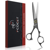 Fcoget professional thinning shears blades close-up for ultra-sharp cutting
