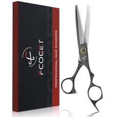 Fcoget professional thinning shears blades close-up for ultra-sharp cutting