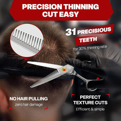 Fcoget thinning shears with adjustable tension screw for personalized grip