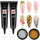 Fcozpjk 3D sculpting gel bottle enables precise 3D nail art designs