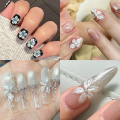 Fcozpjk 3D volume nail art design formed with builder gel.