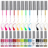 Fcozpjk Nail Art Liner Gel 12-Color Kit for creative nail designs.