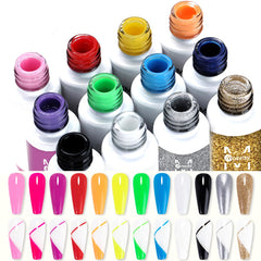 Fcozpjk Neon pink-green palette for vibrant nails.
