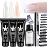 Fcozpjk poly extension gel kit clear for at-home nail extensions and tips