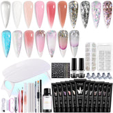 Fcozpjk poly nail gel kit contents for at-home extensions and art