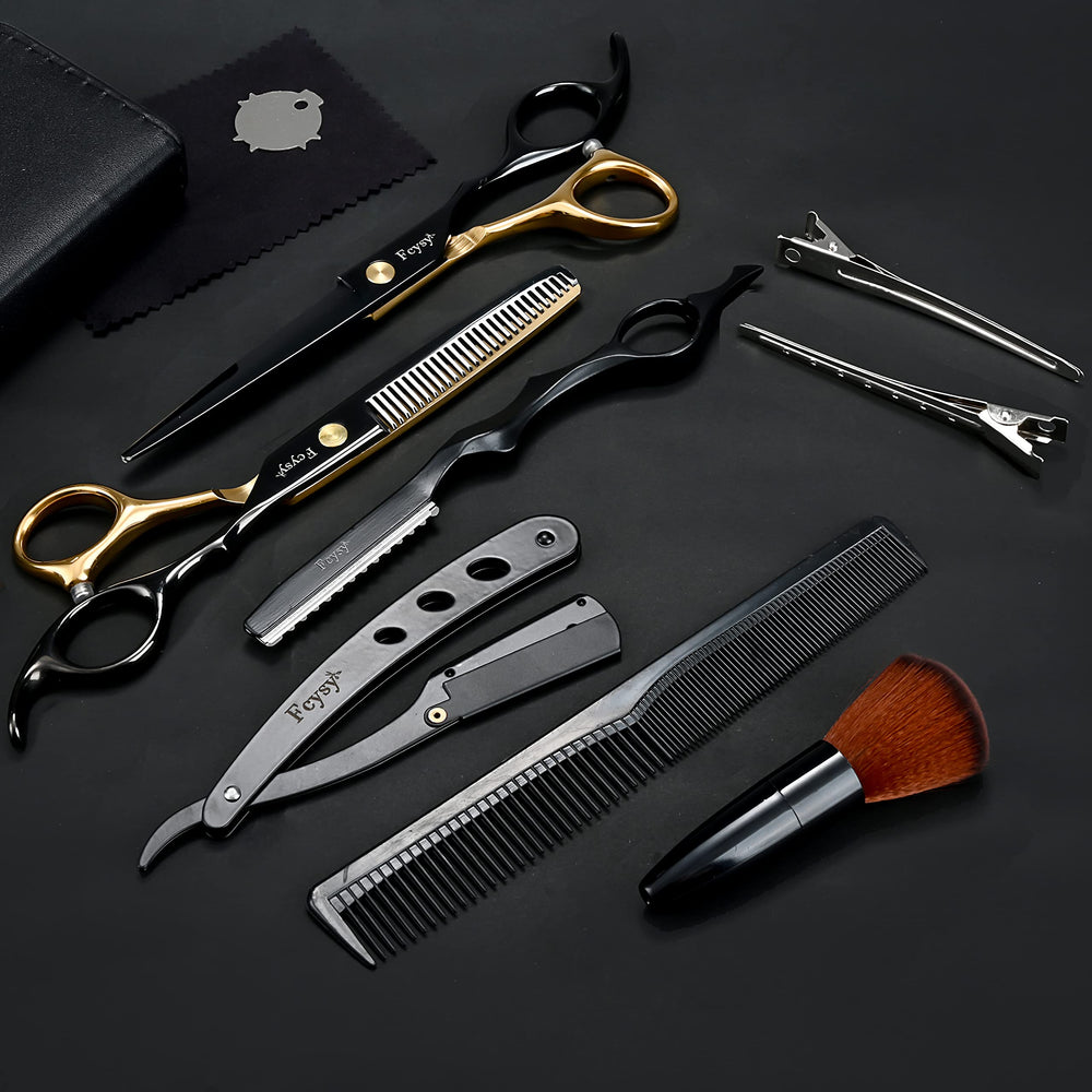 Fcysy professional hair scissors 6in with balanced grip for precise cuts