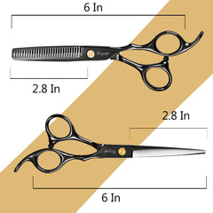 Fcysy 9-inch professional hair scissors close-up for clean, smooth cuts.