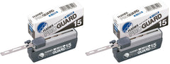 Feather Artist Club ProGuard blades front view shows precision for a safe, close shave.