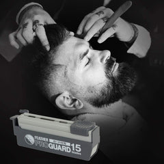 Feather Artist Club ProGuard blades side view highlights the thin guard protecting skin.