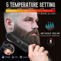 FEBOTE stainless steel mustache scissors for clean, precise trimming