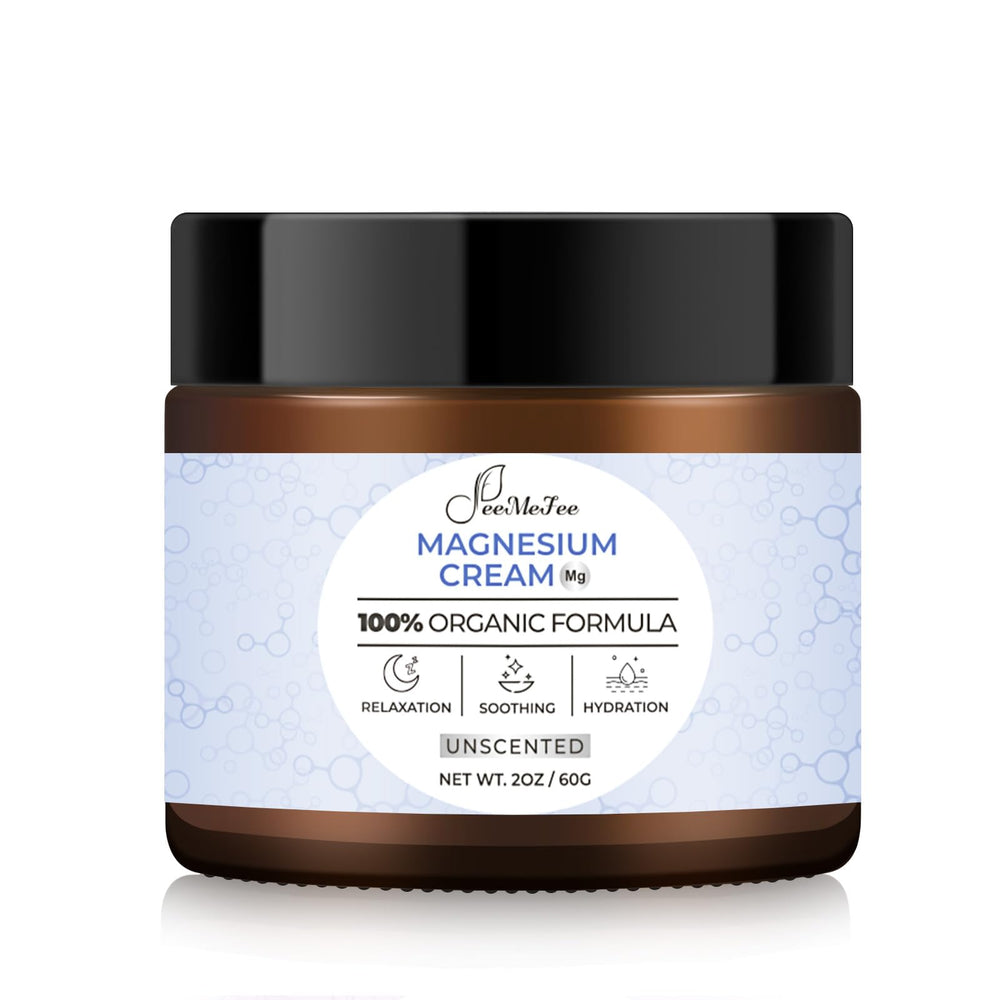 FeeMeFee Magnesium Lotion bottle shown for sleep routine and calm evenings