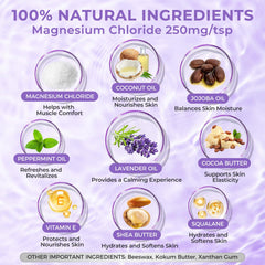 FeeMeFee Magnesium Lotion helps focus during work with a calming lavender scent