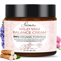 FeeMeFee Wild Yam Cream bottle showing organic hydration for skin