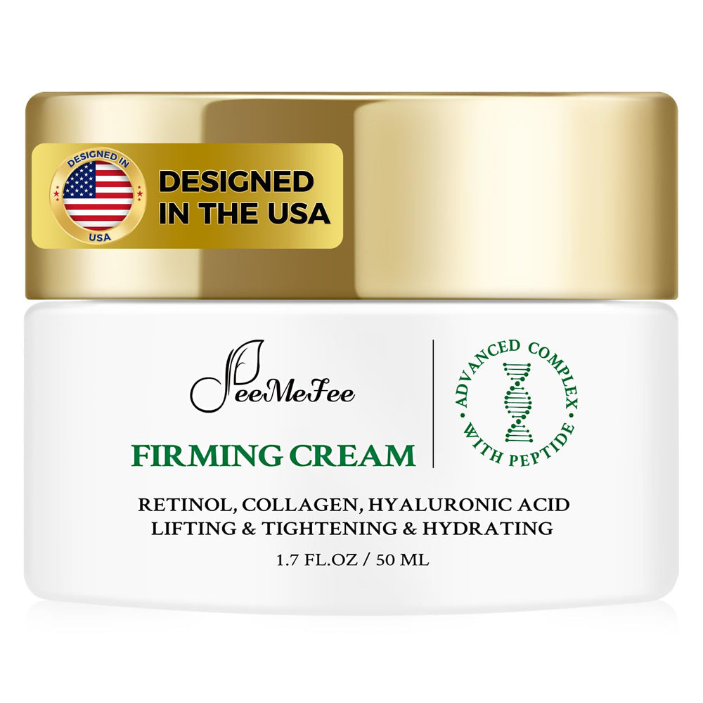 FeeMeFee Neck Firming Cream bottle for smooth, quick-absorbing daily application.