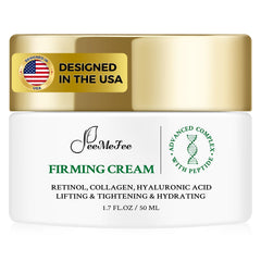 FeeMeFee Neck Firming Cream bottle for smooth, quick-absorbing daily application.