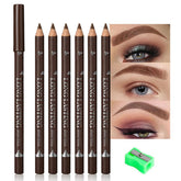 FeiCuiYun 6pcs eyebrow pencils set for natural, long lasting brows.