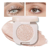 FeiCuiYun glitter shimmer eye shadow palette packaging for on-the-go touch-ups.