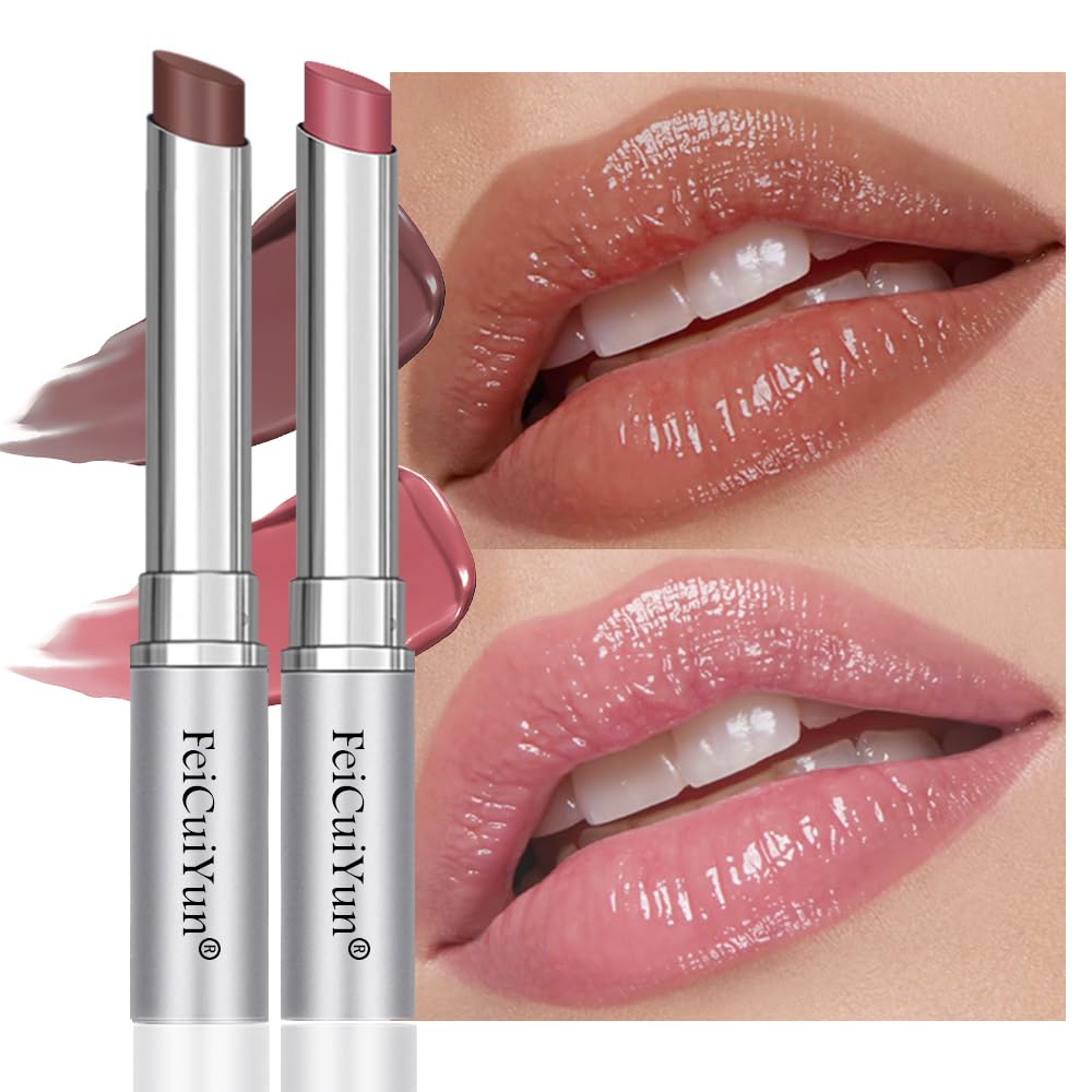 FeiCuiYun pink-nude-honey lip stain swatch, universal tint and hydration.