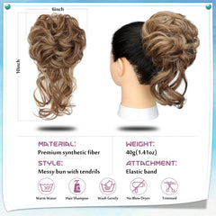 FeidyLong elastic band adjustable ensures a snug fit for various bun sizes.