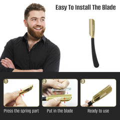 FEISIER razor features spring-mounted blade change for easy maintenance.