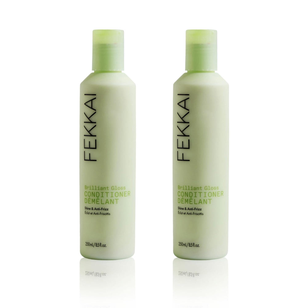 Fekkai Brilliant Gloss Conditioner 8.5 oz bottle, two-pack for glossy results.