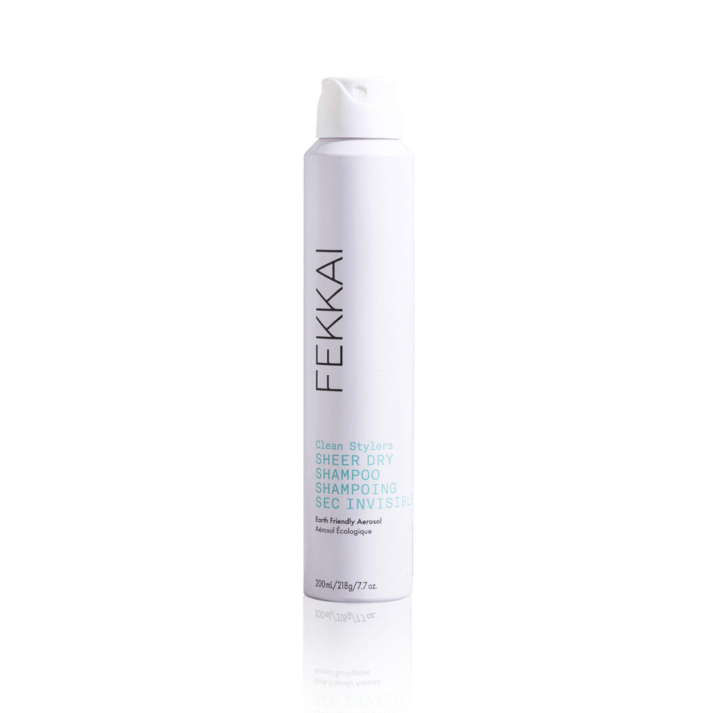 Fekkai Clean Stylers Sheer Dry Shampoo packaging highlights a sulfate-free formula for brunette hair