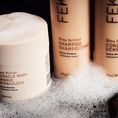 FEKKAI Shea Butter Conditioner bottle illustrating detangling and softness
