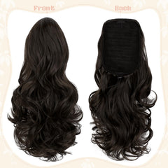 FELENDY ponytail extension with wavy texture creates natural-looking volume.