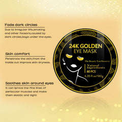 Felico 24K Gold Eye Mask jar close-up highlights shimmering serum and texture.