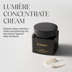 Lumière Cream application on skin with silky glide
